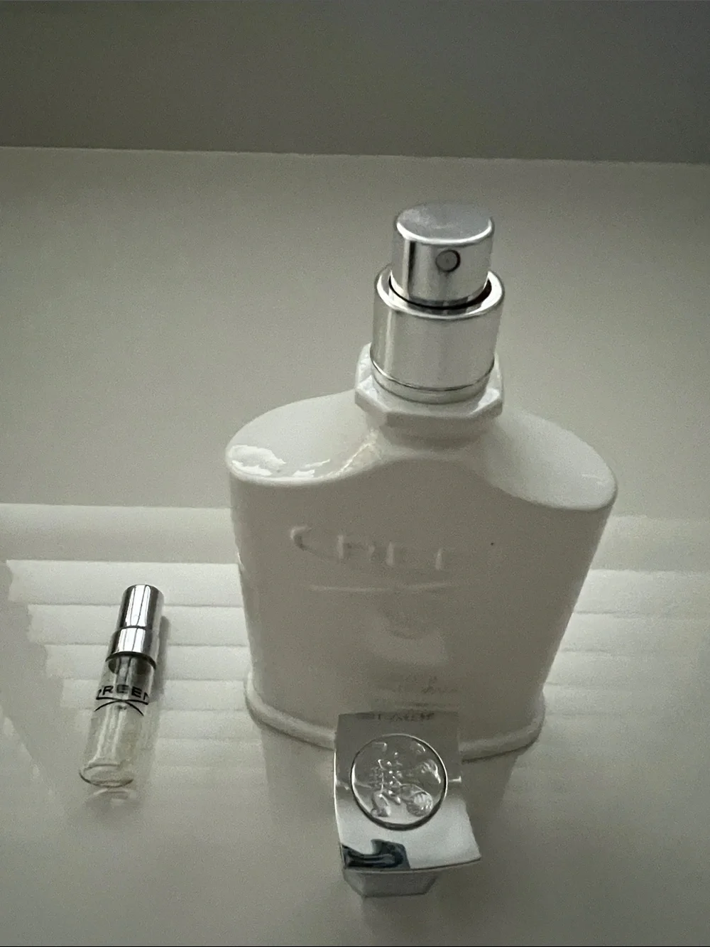 Creed Silver Mountain Water - White and Silver Empty Bottle
